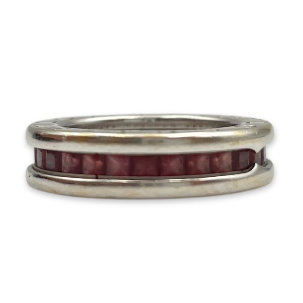 B.Zero Princess cut Rhodolites 45 Ring in White Gold Hardware - Image 3