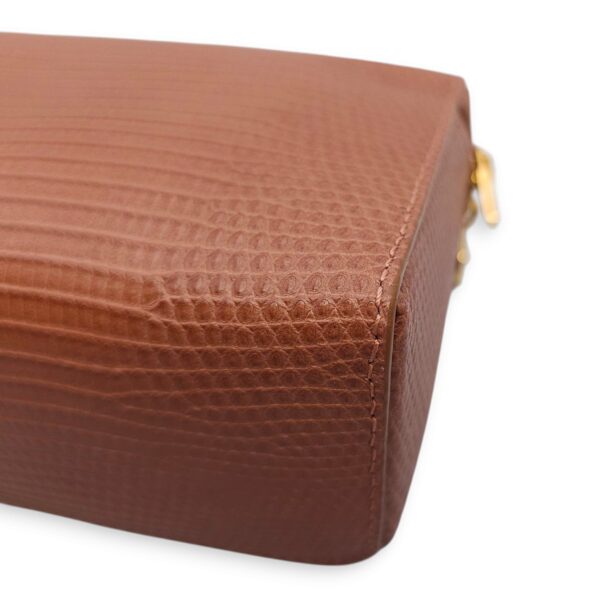 Extra Pocket L19 Beige Shoulder Bag in Lizard Varanus Niloticus, Gold hardware - Image 3