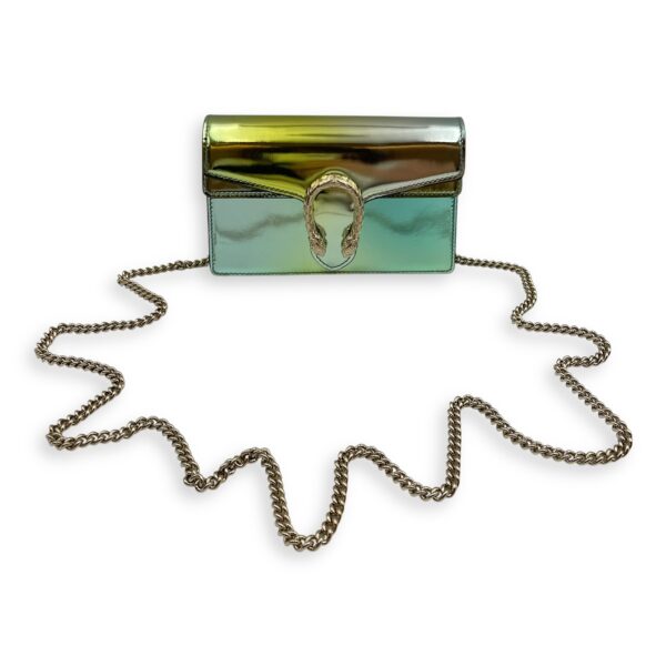 Dionysus Mini Green Crossbody Bag in Metallic, Silver hardware - Image 8