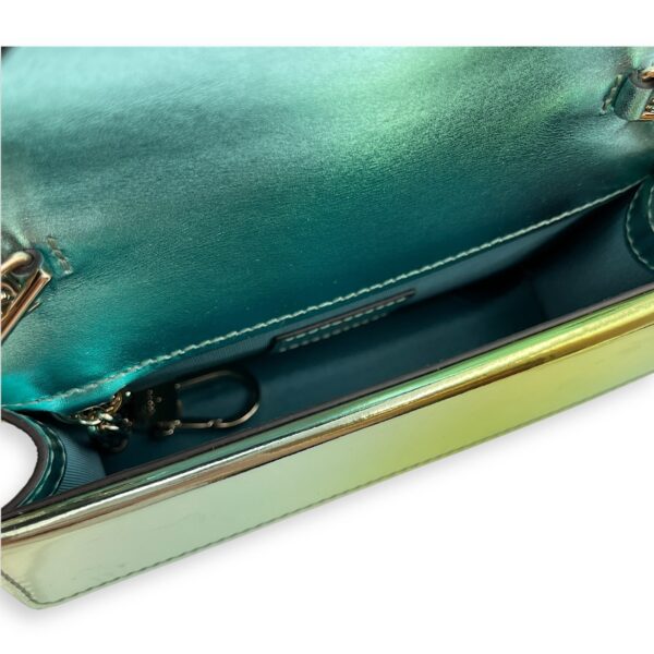 Dionysus Mini Green Crossbody Bag in Metallic, Silver hardware - Image 7