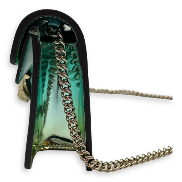 Dionysus Mini Green Crossbody Bag in Metallic, Silver hardware - Image 5