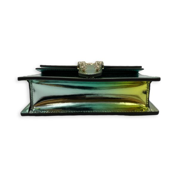 Dionysus Mini Green Crossbody Bag in Metallic, Silver hardware - Image 6