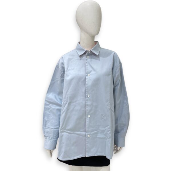 Oversized cotton shirt 39 Pink/Blue Ready-To-Wear, Enamel hardware