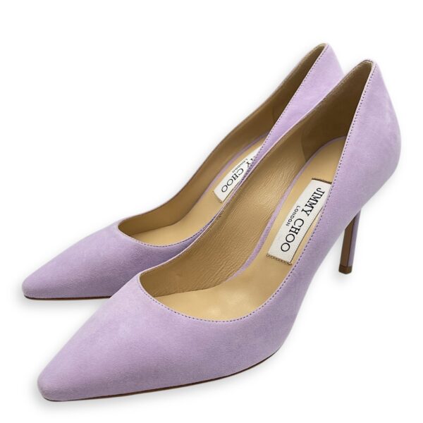 Romy 85 Suede 37.5 Purple Heels - Image 3