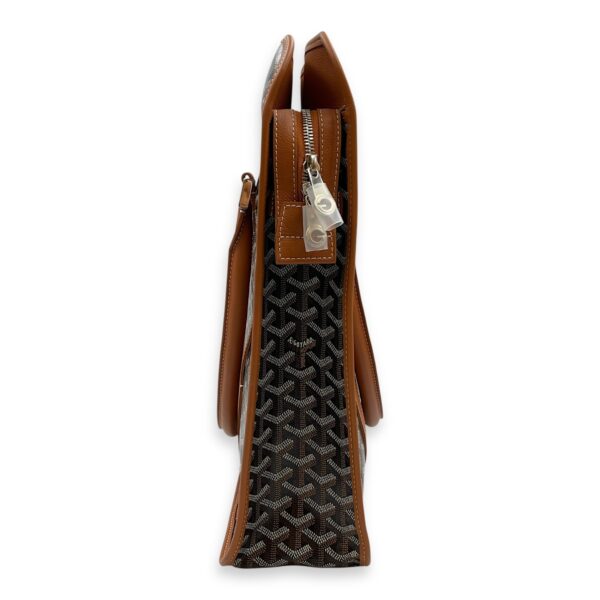 Goyardine Bourgogne Brown Tote Bag in Canvas, Silver hardware - Image 4