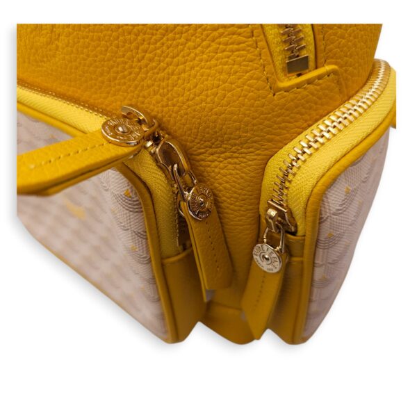 Monogram Back Up 21 Yellow Backpack in Calfskin, Gold hardware - Image 7