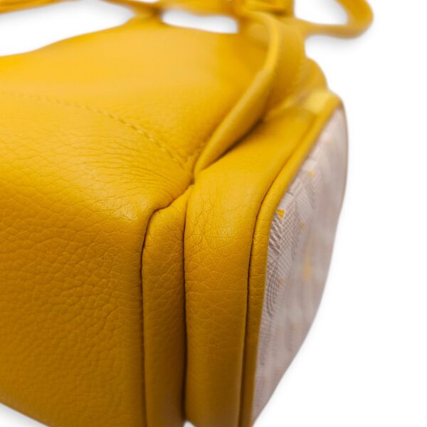 Monogram Back Up 21 Yellow Backpack in Calfskin, Gold hardware - Image 3