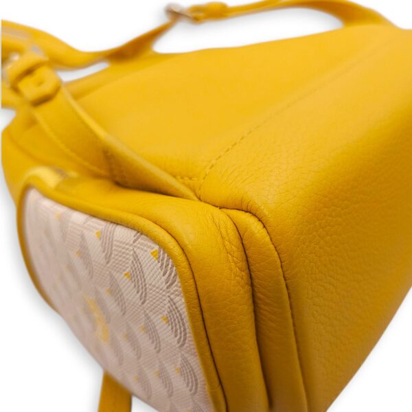 Monogram Back Up 21 Yellow Backpack in Calfskin, Gold hardware - Image 15