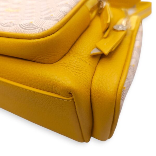 Monogram Back Up 21 Yellow Backpack in Calfskin, Gold hardware - Image 14