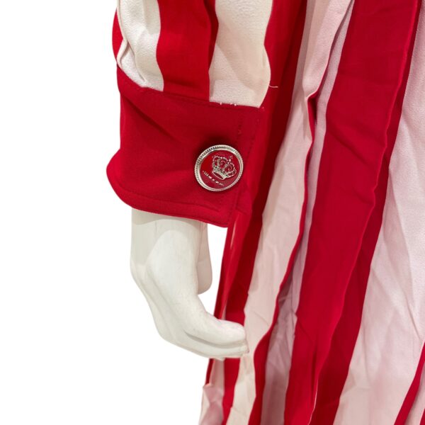 Red & White Stripes Long Dress 38 Red Ready-To-Wear in Viscose - Image 5