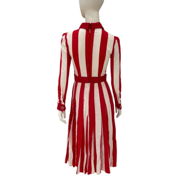 Red & White Stripes Long Dress 38 Red Ready-To-Wear in Viscose - Image 3