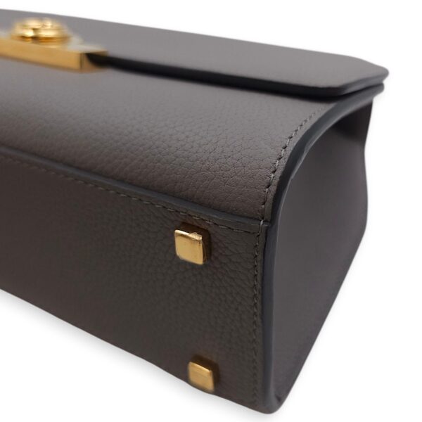 Rejane PM Grey Shoulder Bag in Calfskin, Gold hardware - Image 14