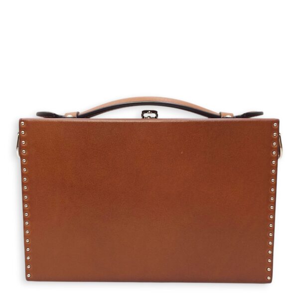 Suitcase Little Brown Shoulder Bag in Calfskin, Silver hardware - Image 13