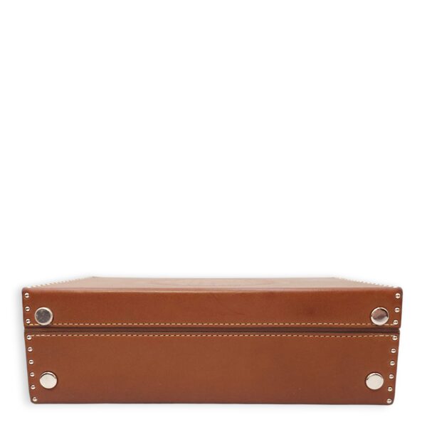 Suitcase Little Brown Shoulder Bag in Calfskin, Silver hardware - Image 17