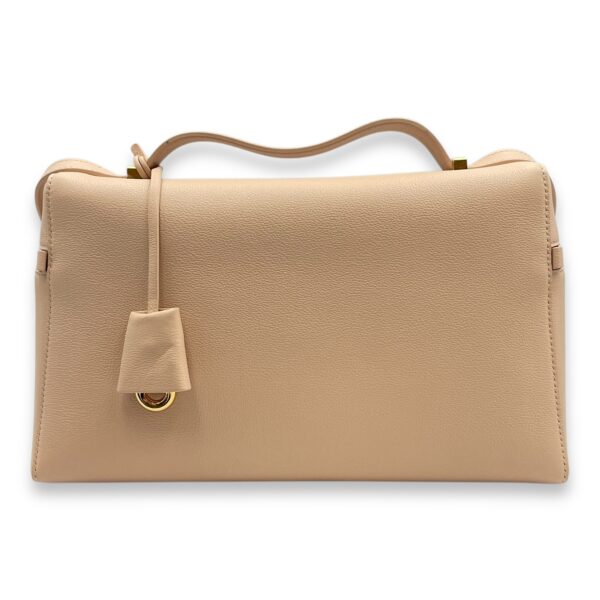 Extra Pocket 27 Honey Beige Shoulder Bag in Calfskin, Gold hardware - Image 3