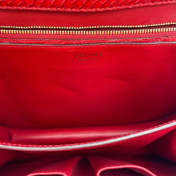 Classic Box Medium Red Flap Bag, Gold hardware - Image 7
