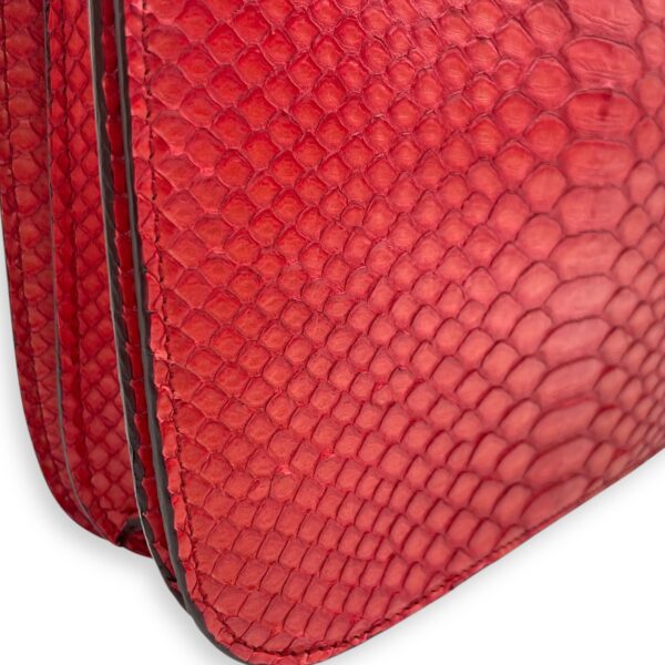 Classic Box Medium Red Flap Bag, Gold hardware - Image 10