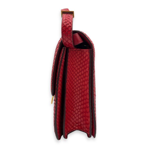 Classic Box Medium Red Flap Bag, Gold hardware - Image 5