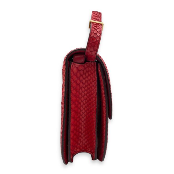 Classic Box Medium Red Flap Bag, Gold hardware - Image 4