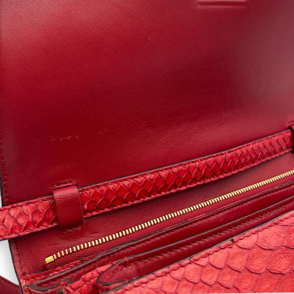 Classic Box Medium Red Flap Bag, Gold hardware - Image 12