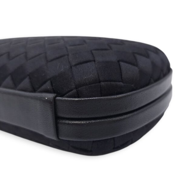 BV Pochette Knot Intrecciato Nappa Black Clutch in Silk, Silver hardware - Image 10