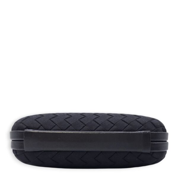 BV Pochette Knot Intrecciato Nappa Black Clutch in Silk, Silver hardware - Image 8