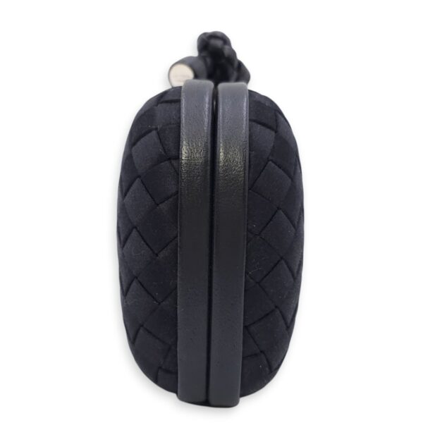 BV Pochette Knot Intrecciato Nappa Black Clutch in Silk, Silver hardware - Image 7