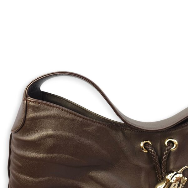 Panthere de Cartier Brown Shoulder Bag in Calfskin, Gold hardware - Image 12