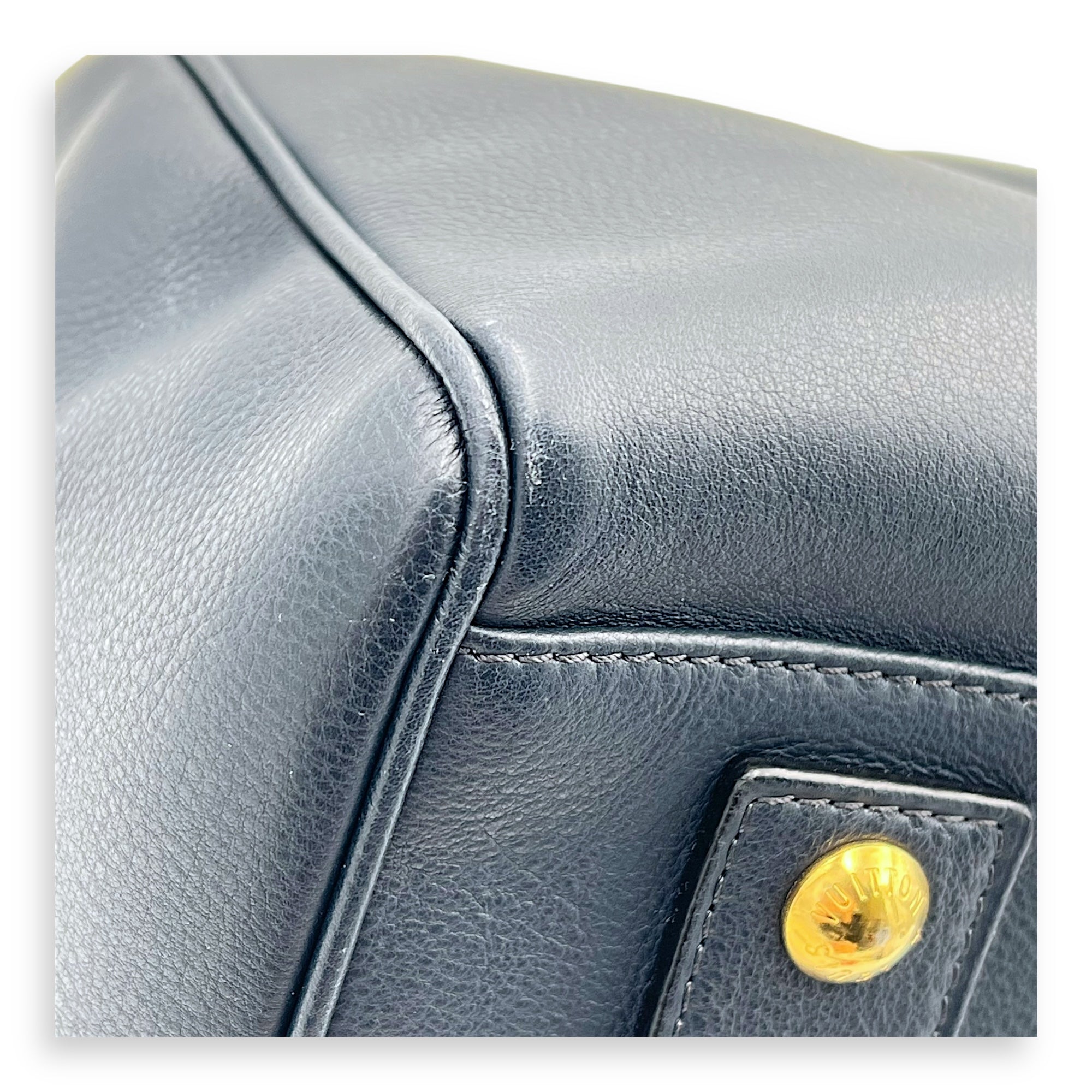 Sofia Coppola Boston Blue Top Handle Bag in Calfskin, Gold hardware - Image 10