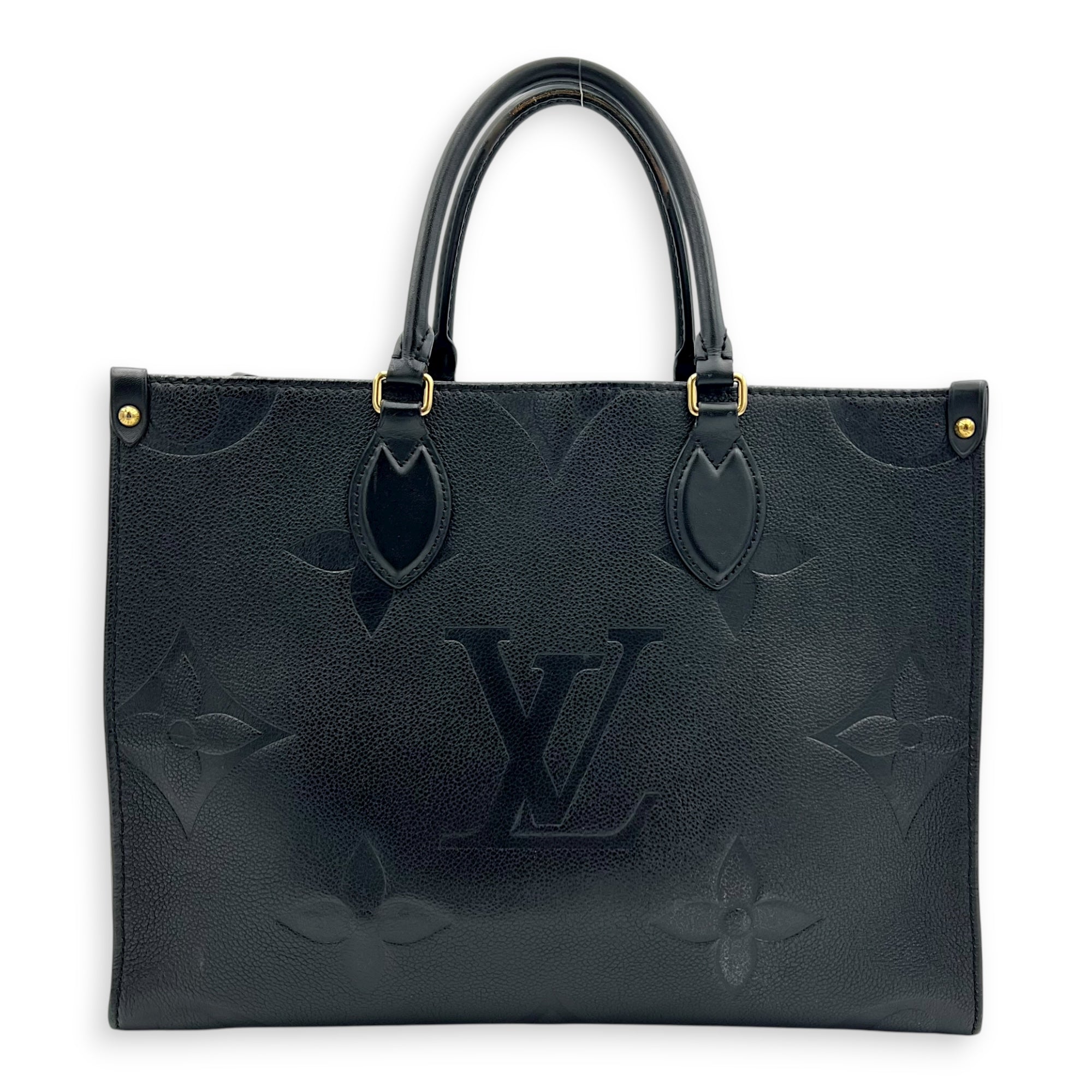OnTheGo Tote Bag Black in Empreinte Leather, Gold hardware - Image 3