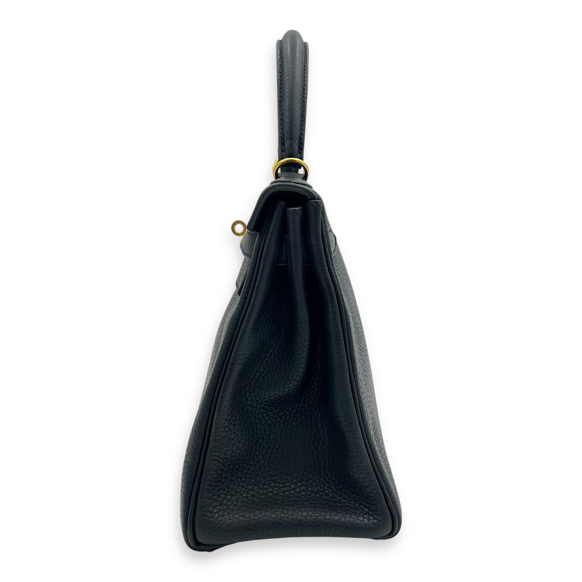 Kelly Black in Clemence, Gold hardware - Image 5