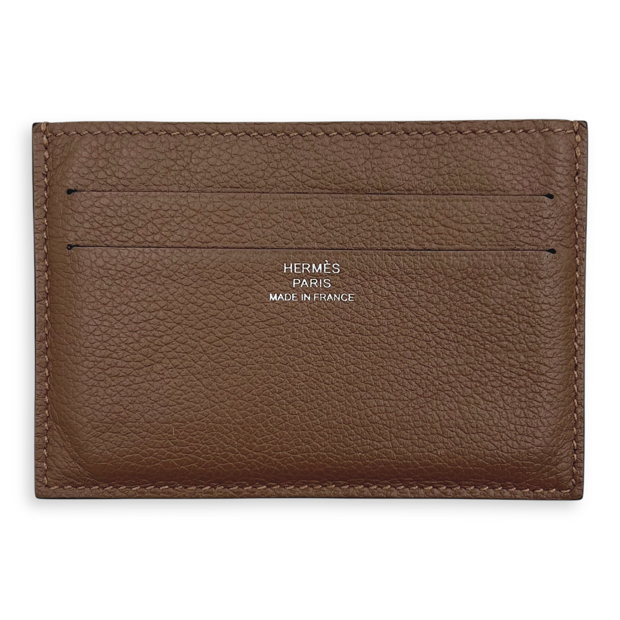 Evercolor Twill Card holder Brown Card Holder in Calfskin