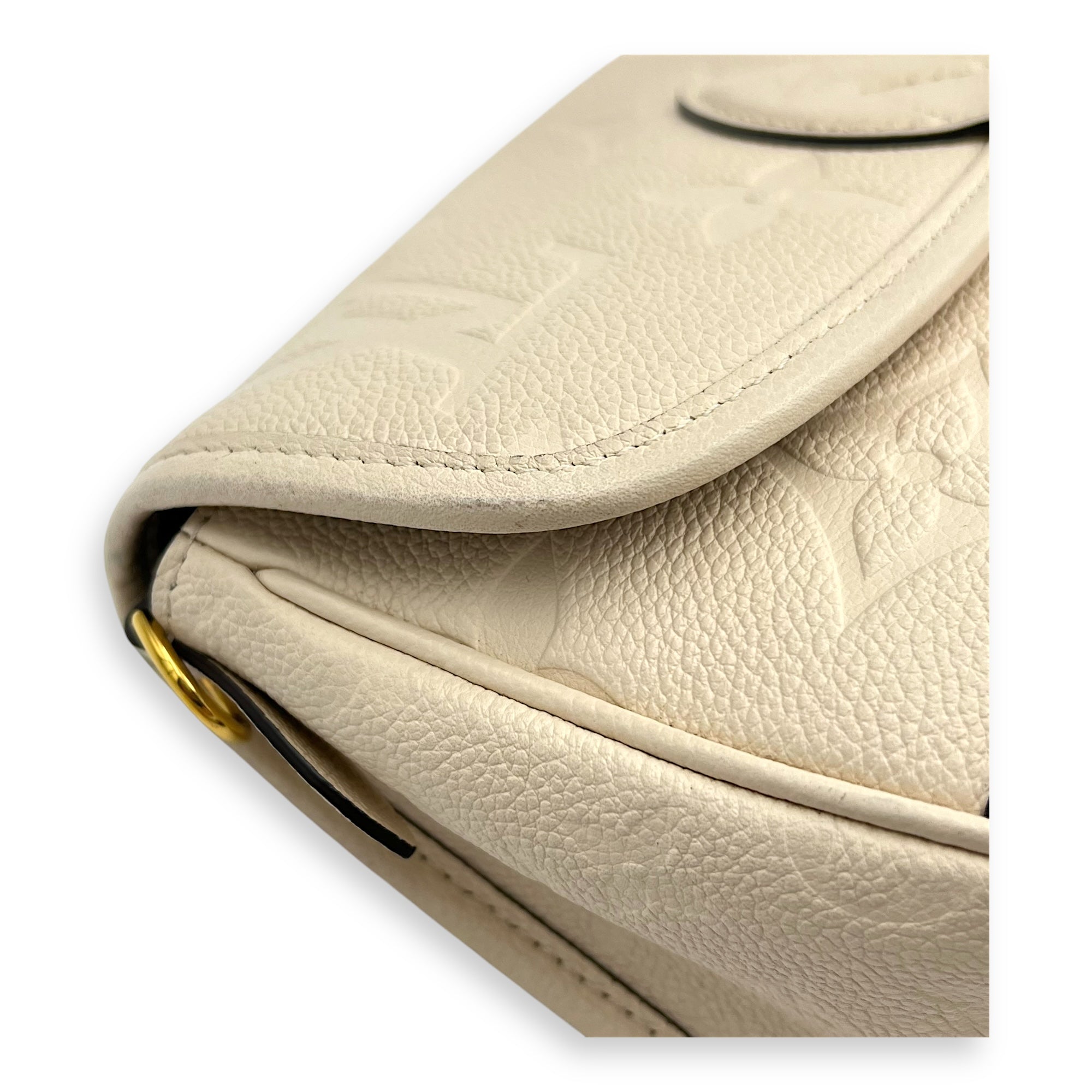 Diane Crossbody Bag Beige in Empreinte Leather, Gold hardware - Image 10