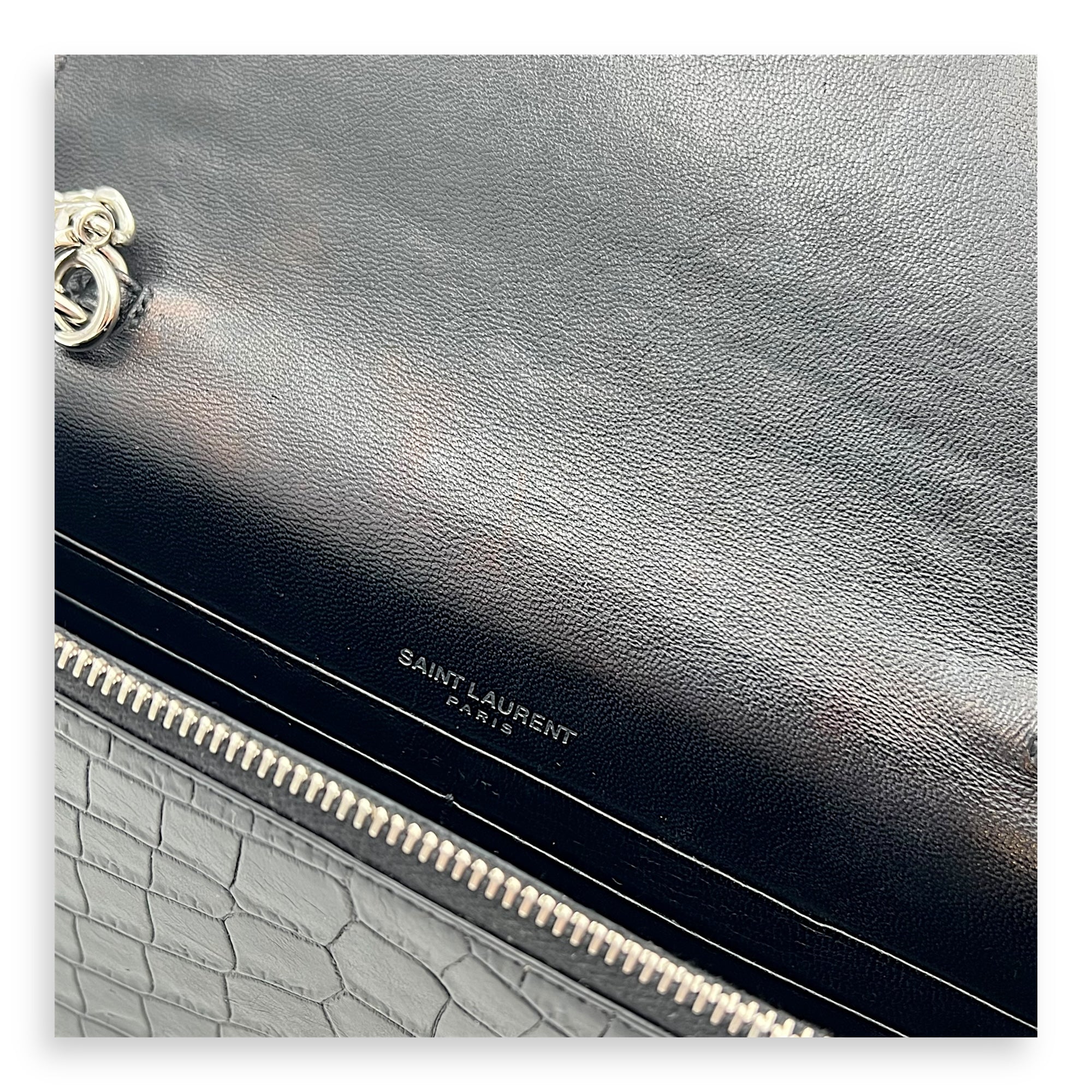 Kate Tassel Black Crossbody Bag in Calfskin, Silver hardware - Image 10