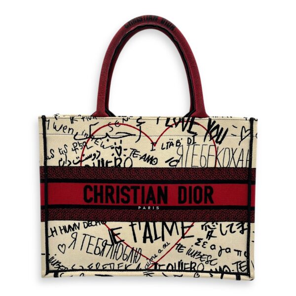 Book Tote Tote Bag Medium White in Canvas