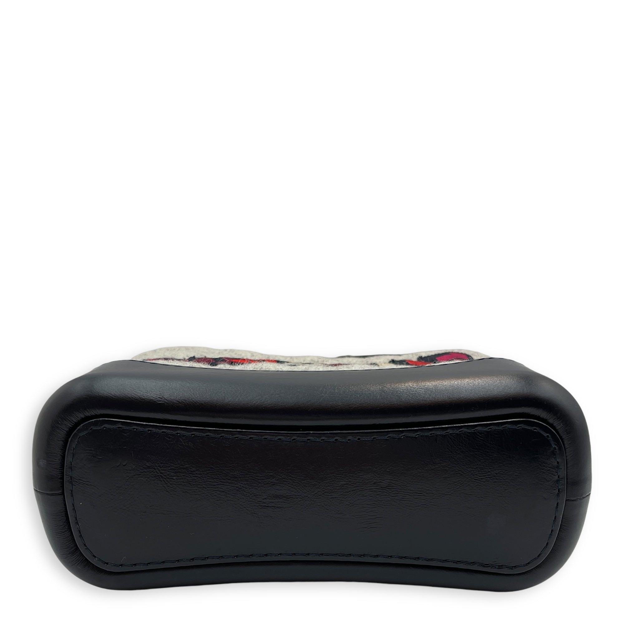 Gabrielle Hobo Small Grey,red, pink, black Shoulder Bag in Calfskin, 3-Tone hardware - Image 6