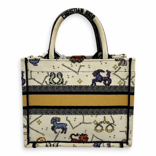 Book Tote Small White Tote Bag in Canvas - Image 3