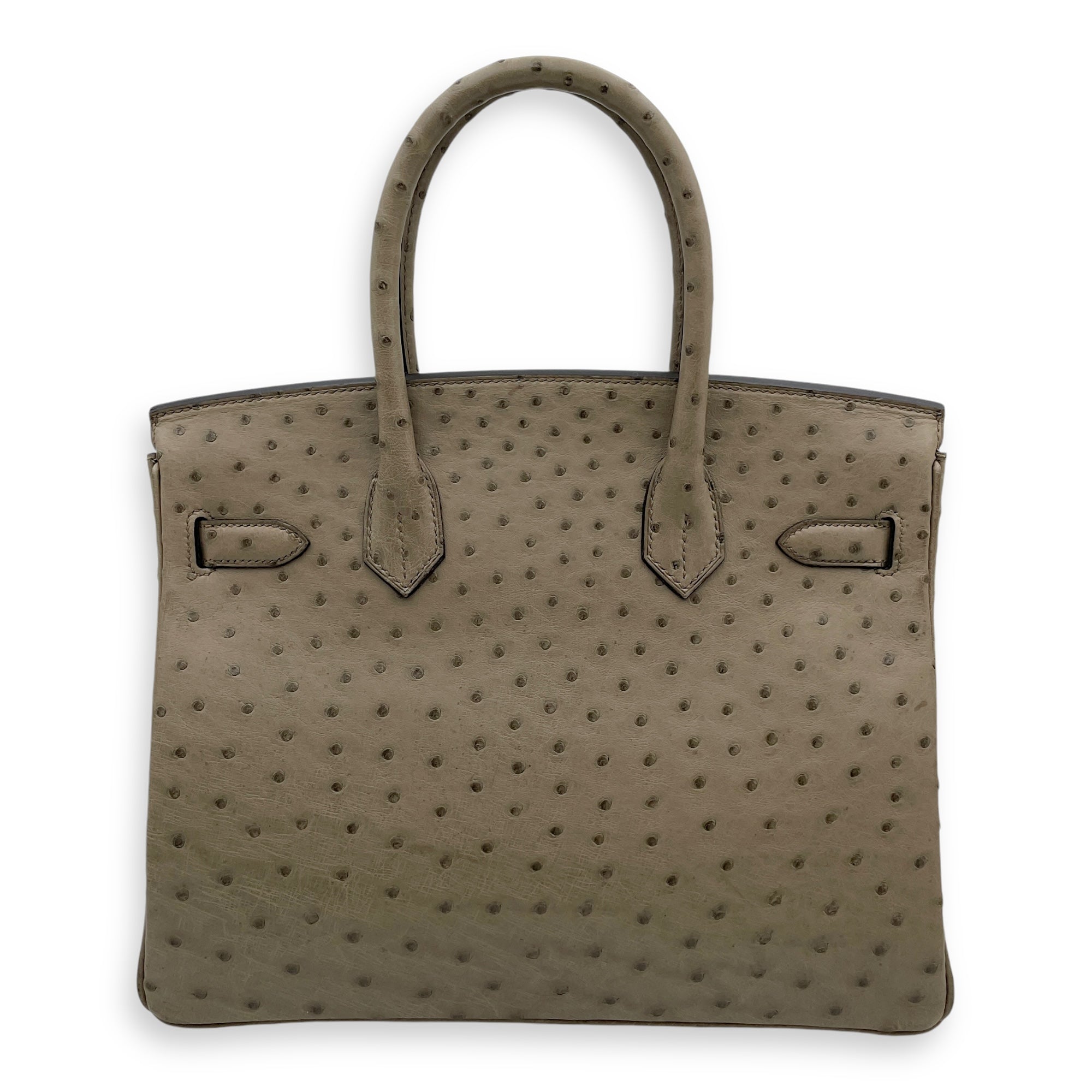 Birkin 30 Gris Asphalt in Ostrich, Gold hardware - Image 3