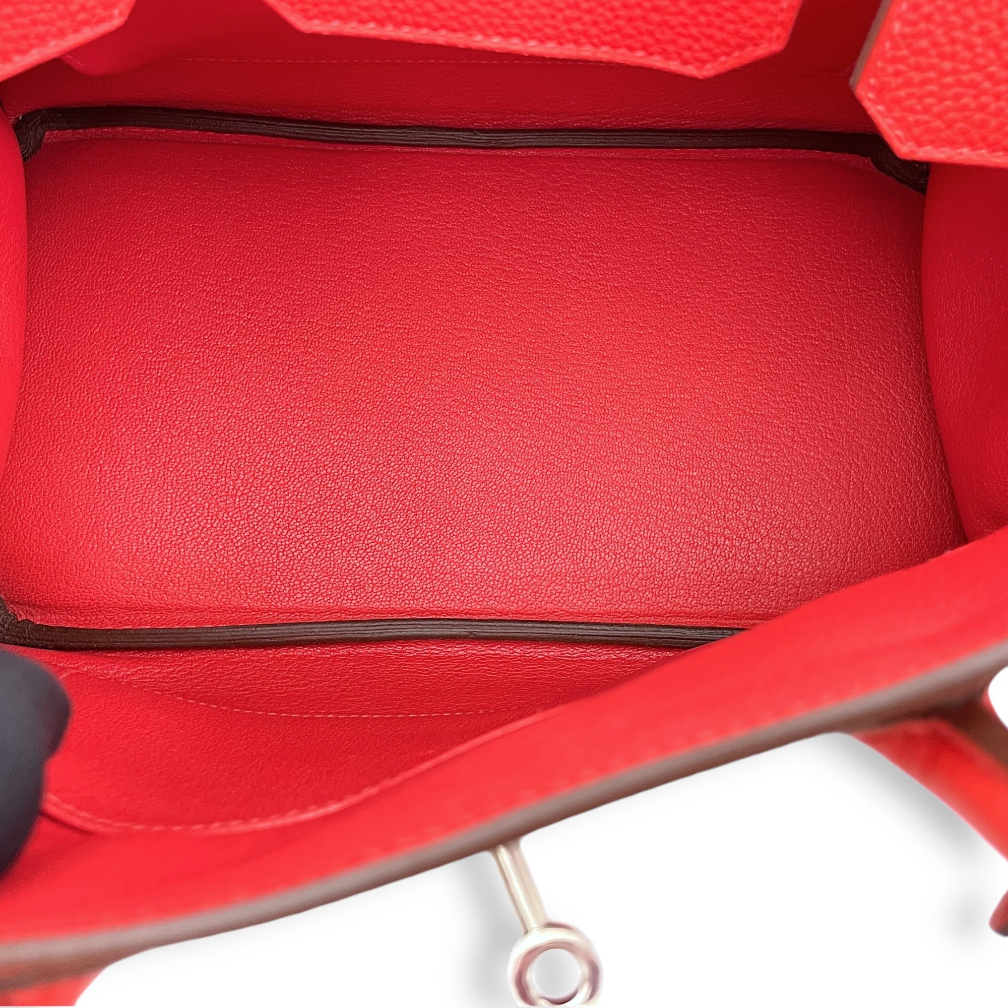 Birkin 30 Rouge Pivoine in Togo, Palladium hardware - Image 11