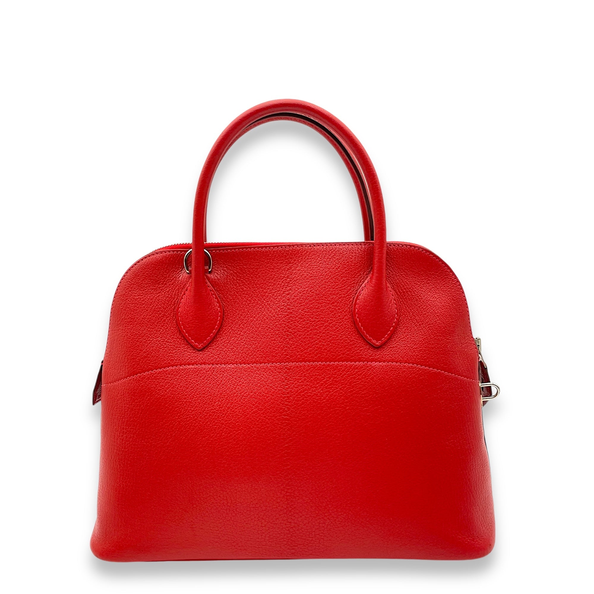 Bolide Rouge Vif in Chevre Leather, Palladium hardware - Image 3