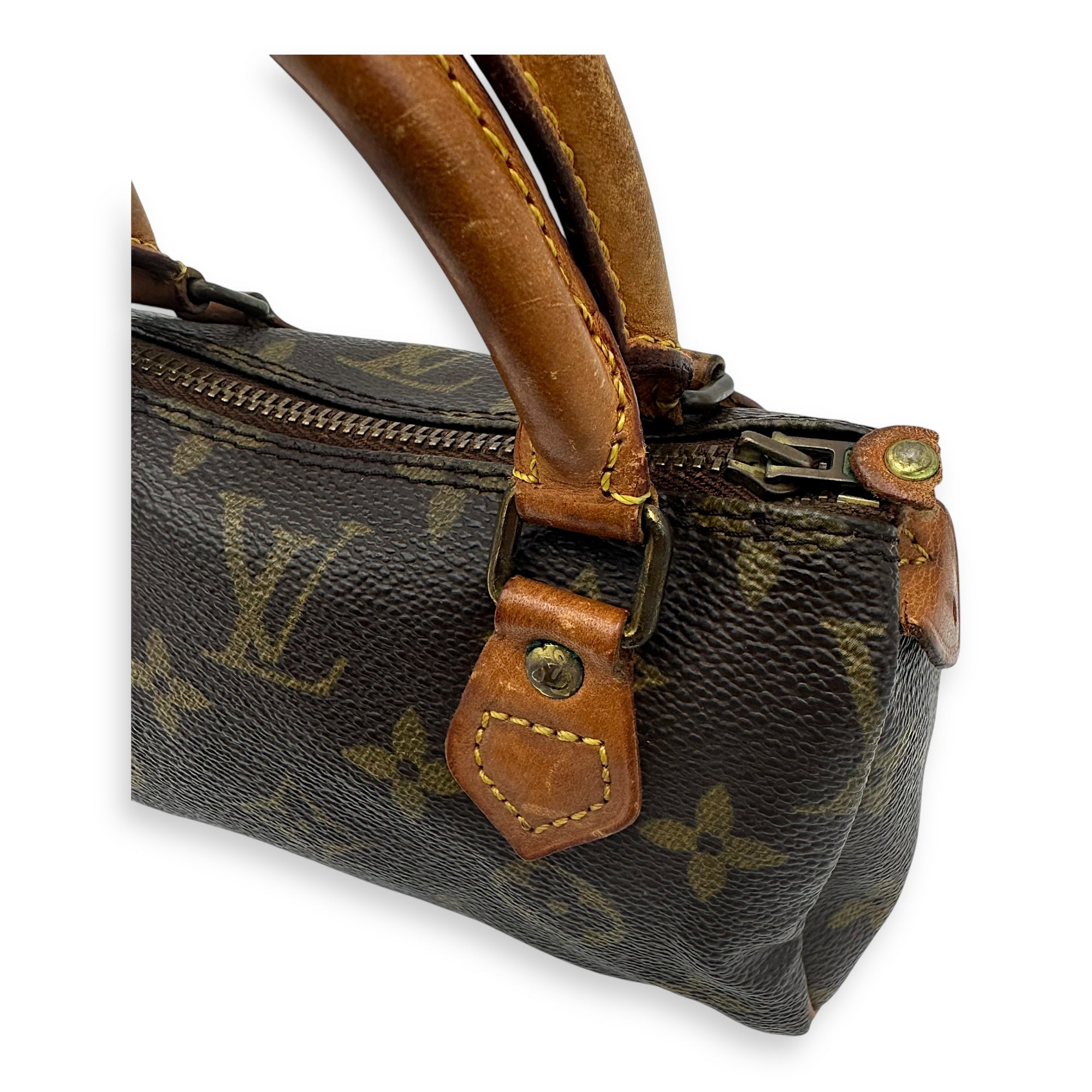 Speedy Top Handle Bag Brown in Monogram Coated Canvas, Gold hardware - Image 12