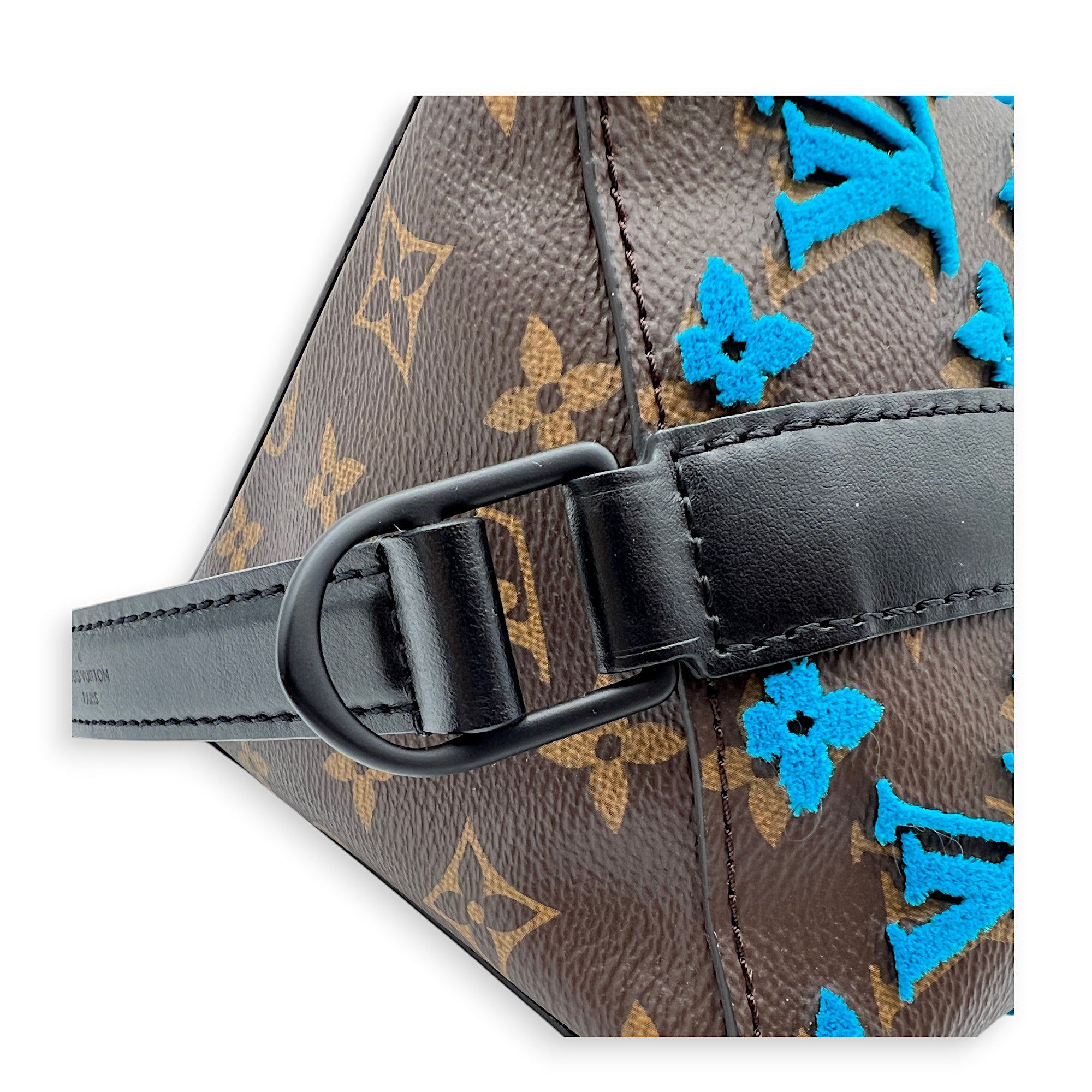 Tuffetage Triangle Messenger bag in Monogram coated canvas, Lacquered Metal Hardware - Image 10