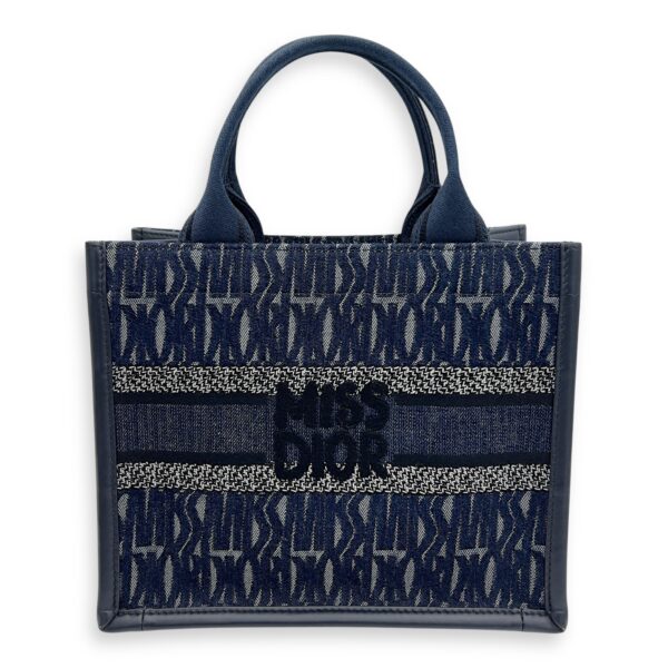 Book Tote Small Blue Top Handle Bag in Denim