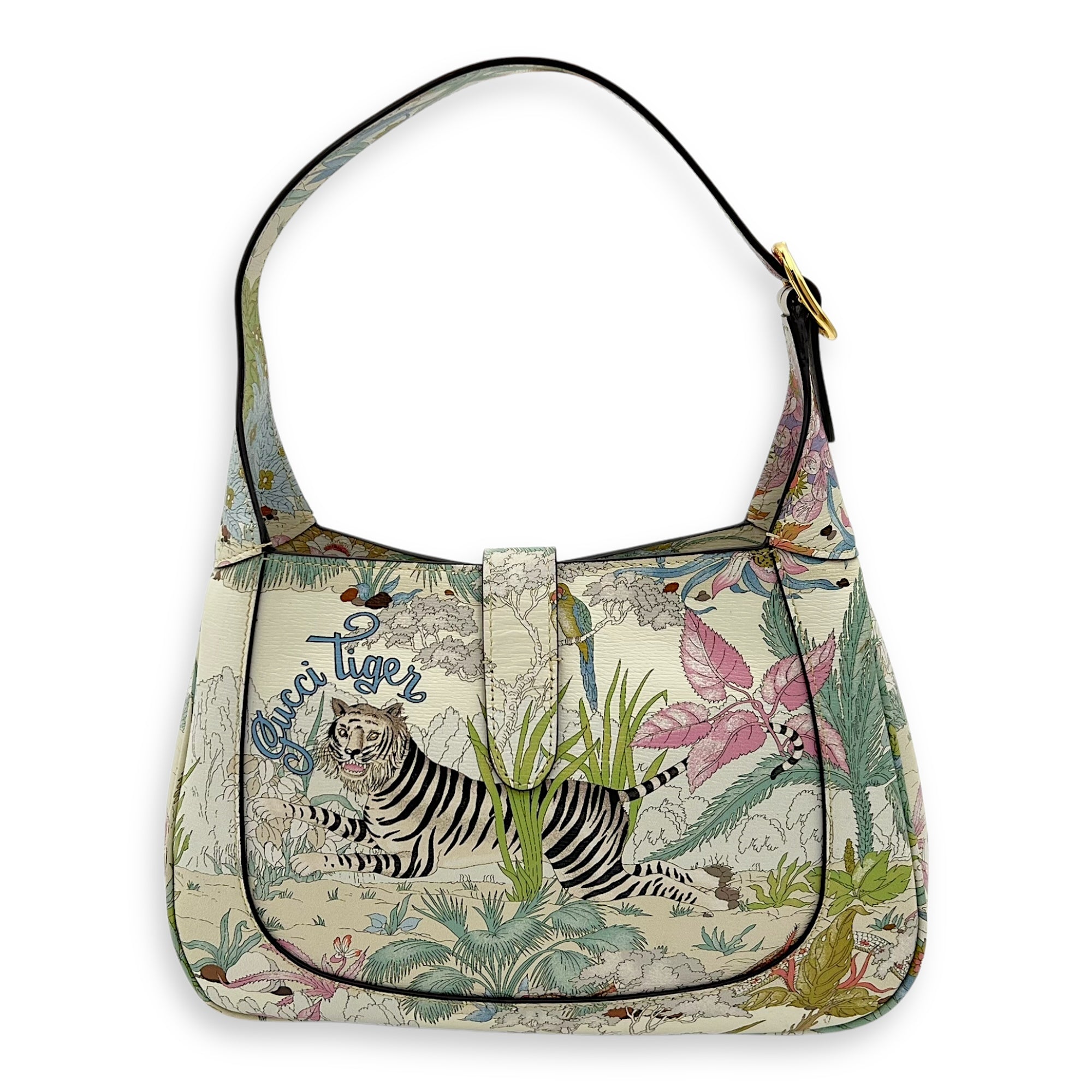 Jackie 1961 Small Multi-colour Shoulder Bag in Calfskin, Gold hardware - Image 3