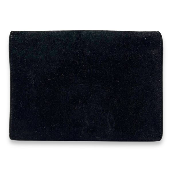 Dionysus Black Wallet On Chain in Suede Leather, Ruthenium hardware - Image 3