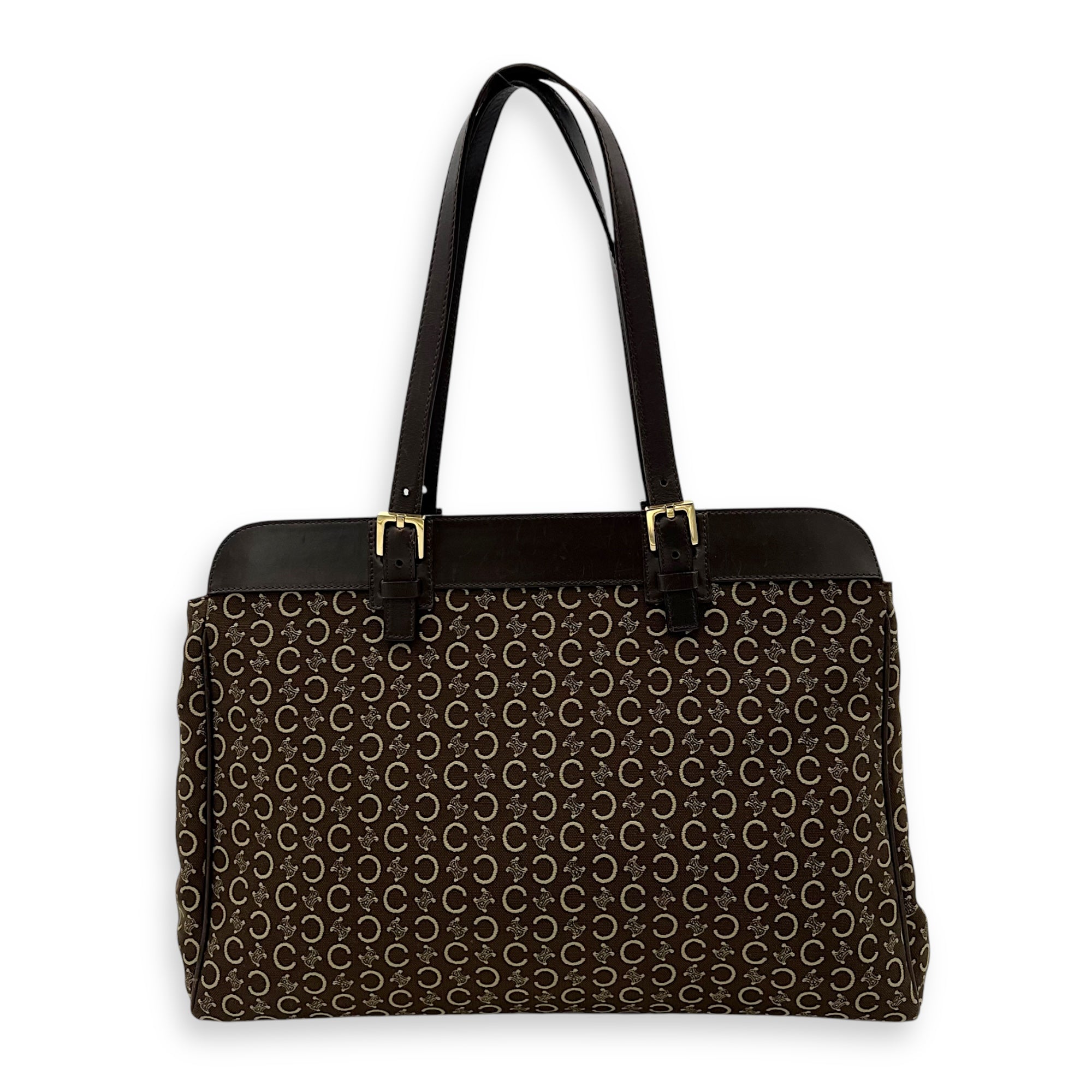Macadam Brown Tote Bag in Canvas, Gold hardware - Image 3