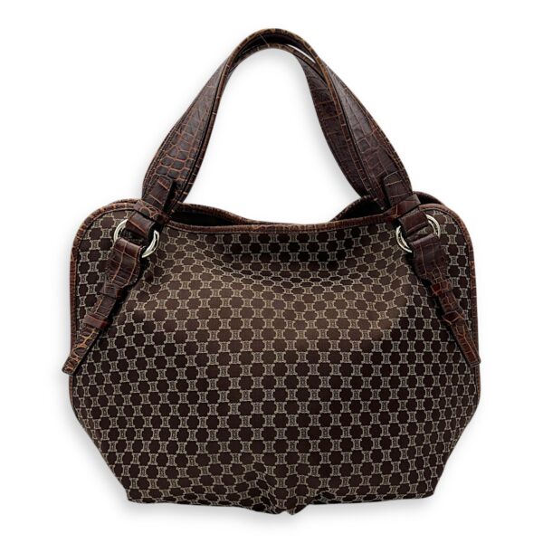 Bittersweet Brown Tote Bag in Canvas, Gold hardware - Image 3