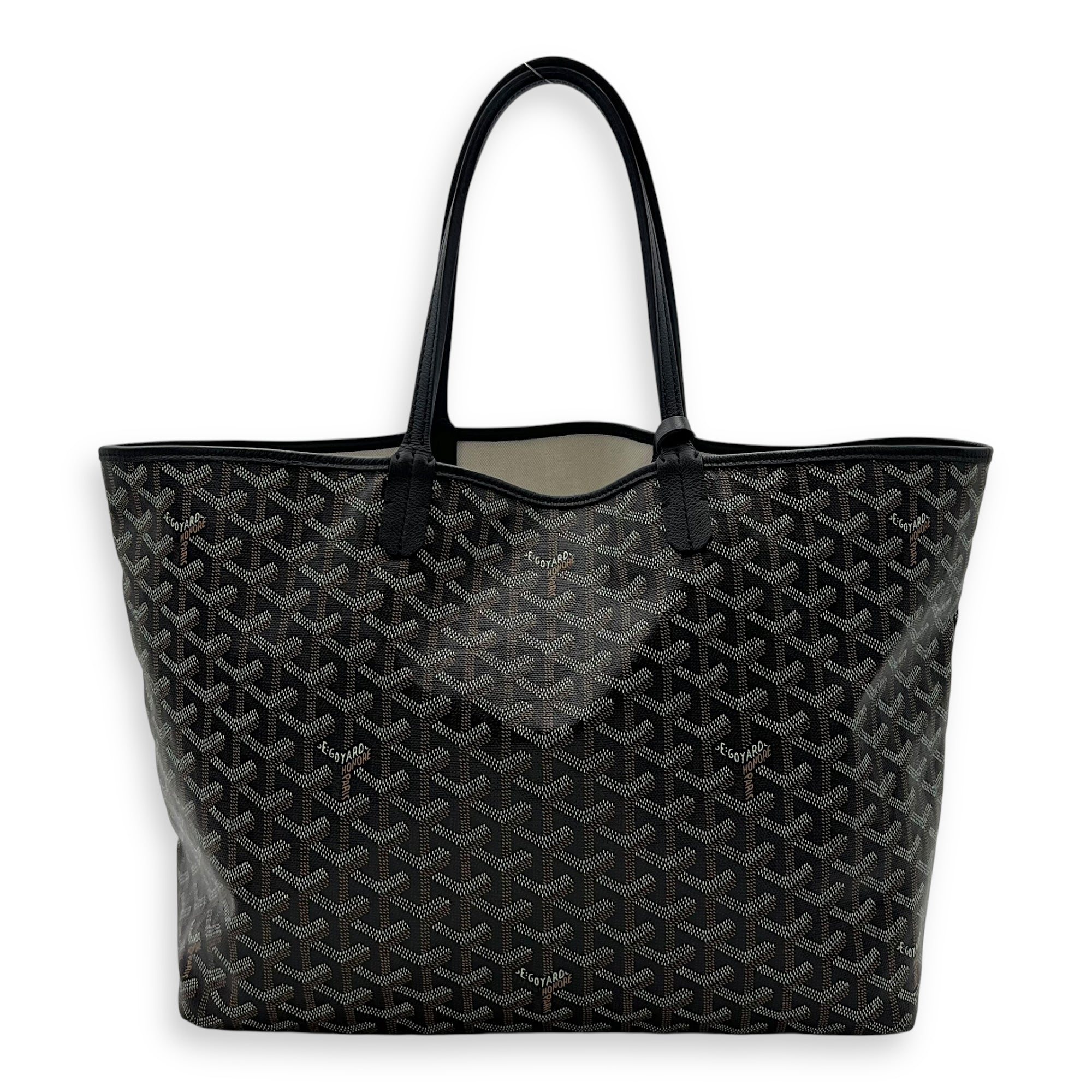 Saint Louis Tote Bag PM Black in Coated Canvas, Silver hardware - Image 3