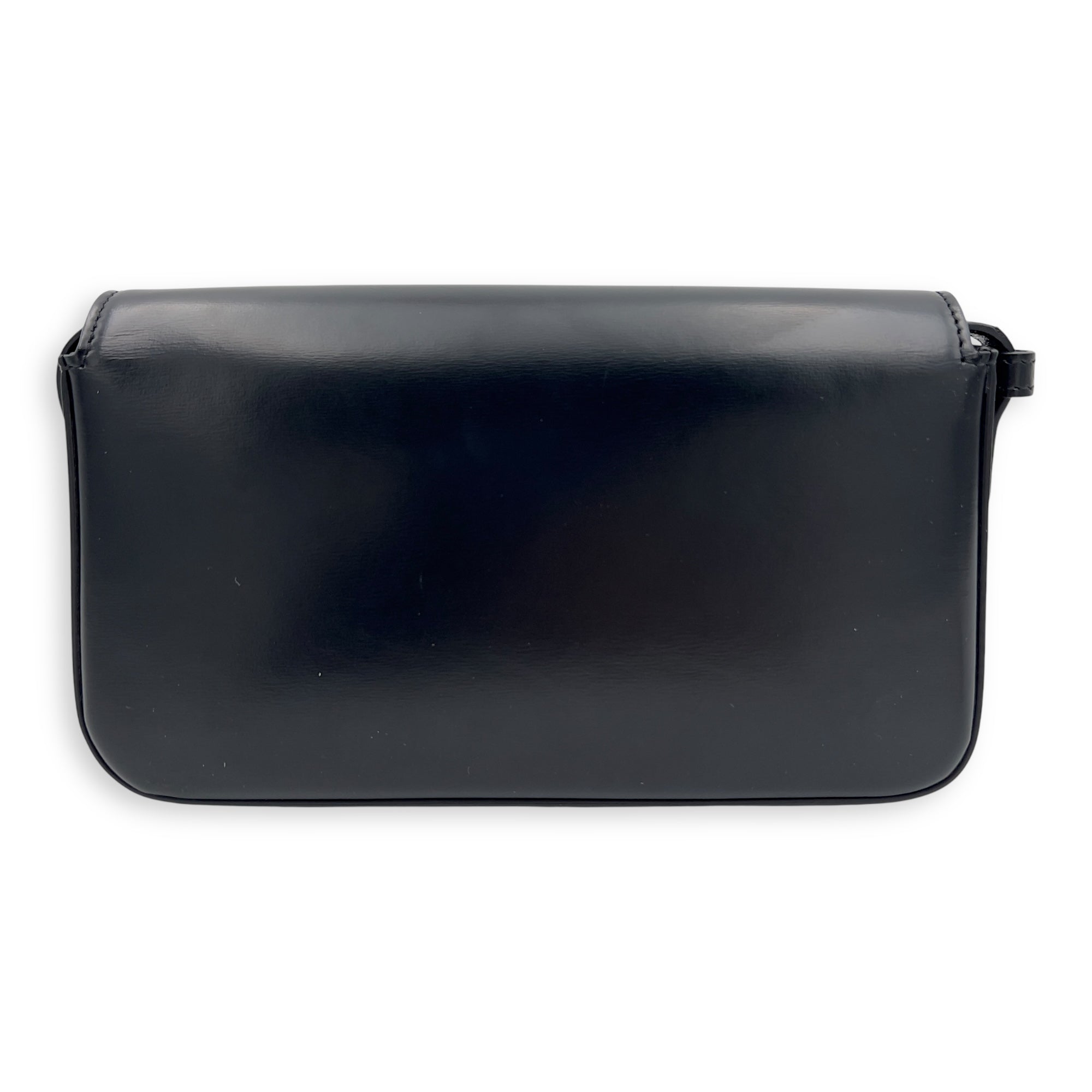 Triomphe Claude Black Shoulder Bag in Calfskin, Gold hardware - Image 3
