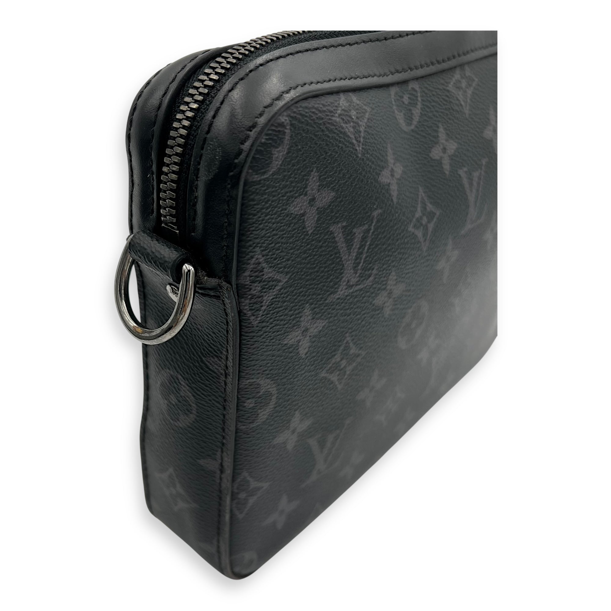 Trio Messenger Grey in Monogram Coated Canvas, Silver hardware - Image 17